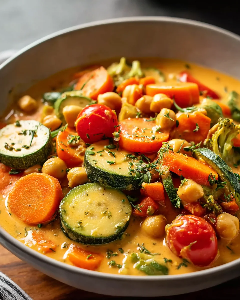 Cremiges Gemuese Curry mit Kichererbsen – Einfach & köstlich!