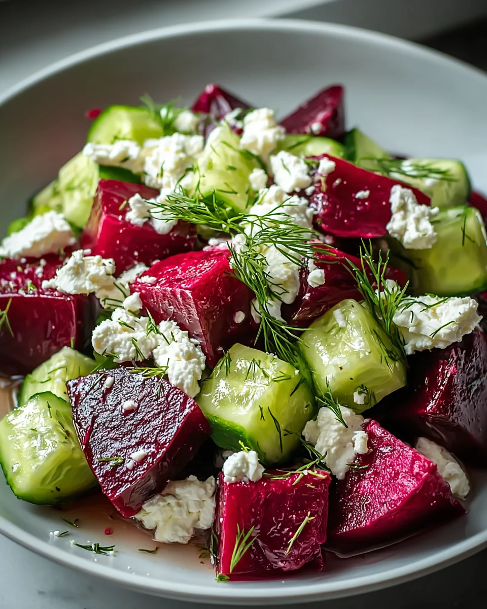 Köstlicher Rote-Bete-Salat mit Feta und Gurken Rezept