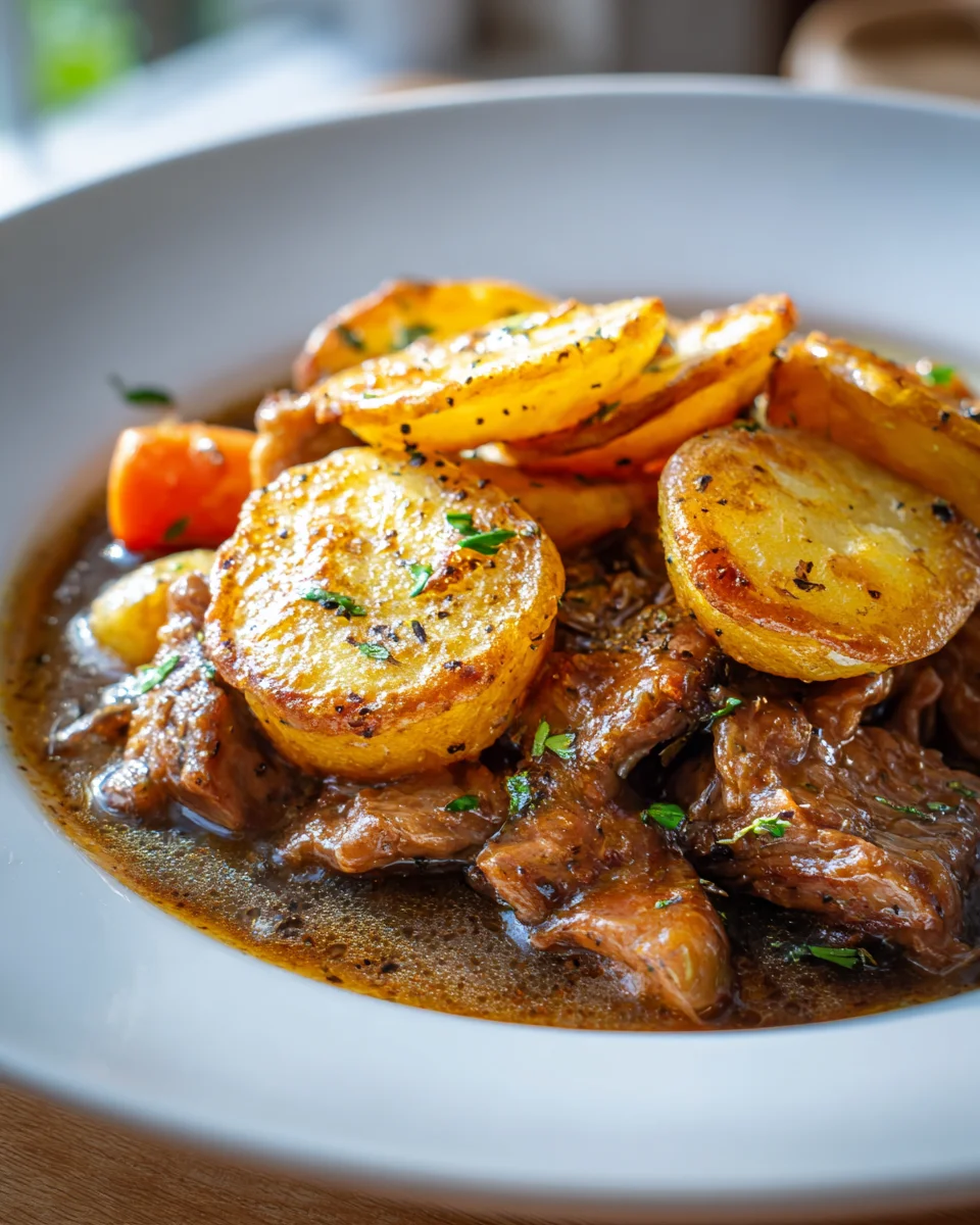 Traditioneller Lancashire Hotpot: Herzhaftes Beef & Gemüse