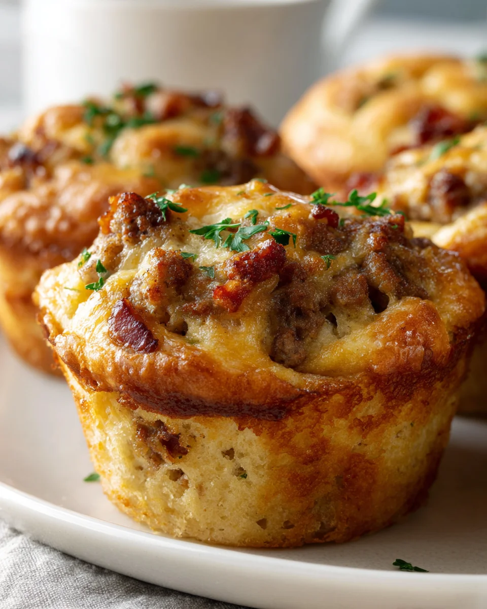 Cheeseburger Muffins Deluxe: Beef Bacon & Pizzateig Rezept