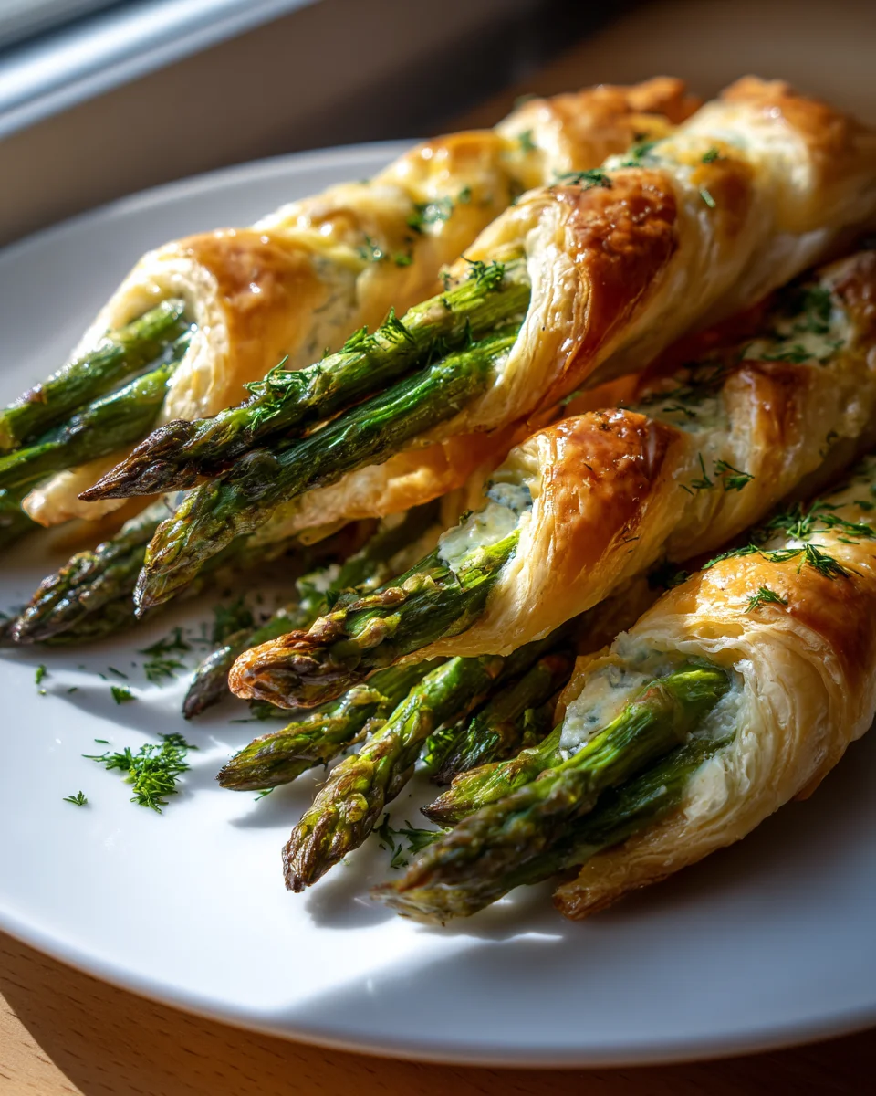 Grüner Spargel im Blätterteig mit Feta – Einfach lecker!