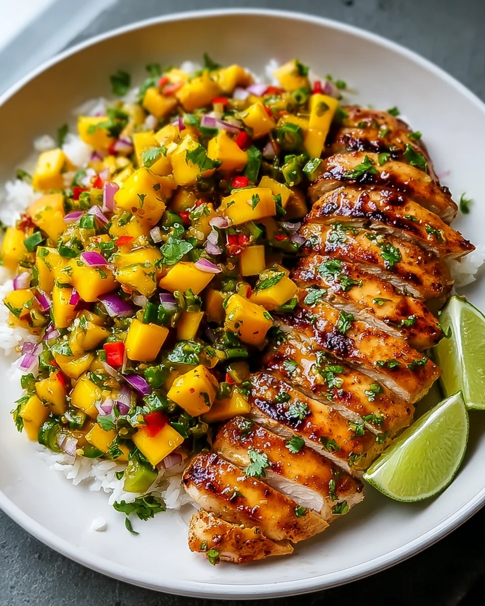 Honig-Limetten-Hühnchen mit Mango-Salsa Rezept genießen!