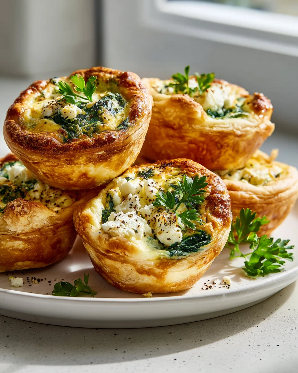 Leckere Mini Quiches mit Spinat und Feta – einfach genießen!