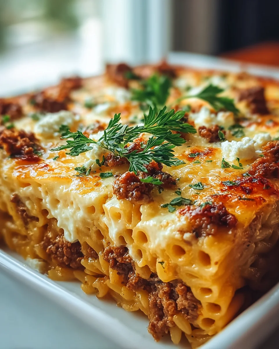 Griechischer Nudelauflauf mit Feta und Hackfleisch – Einfach lecker!