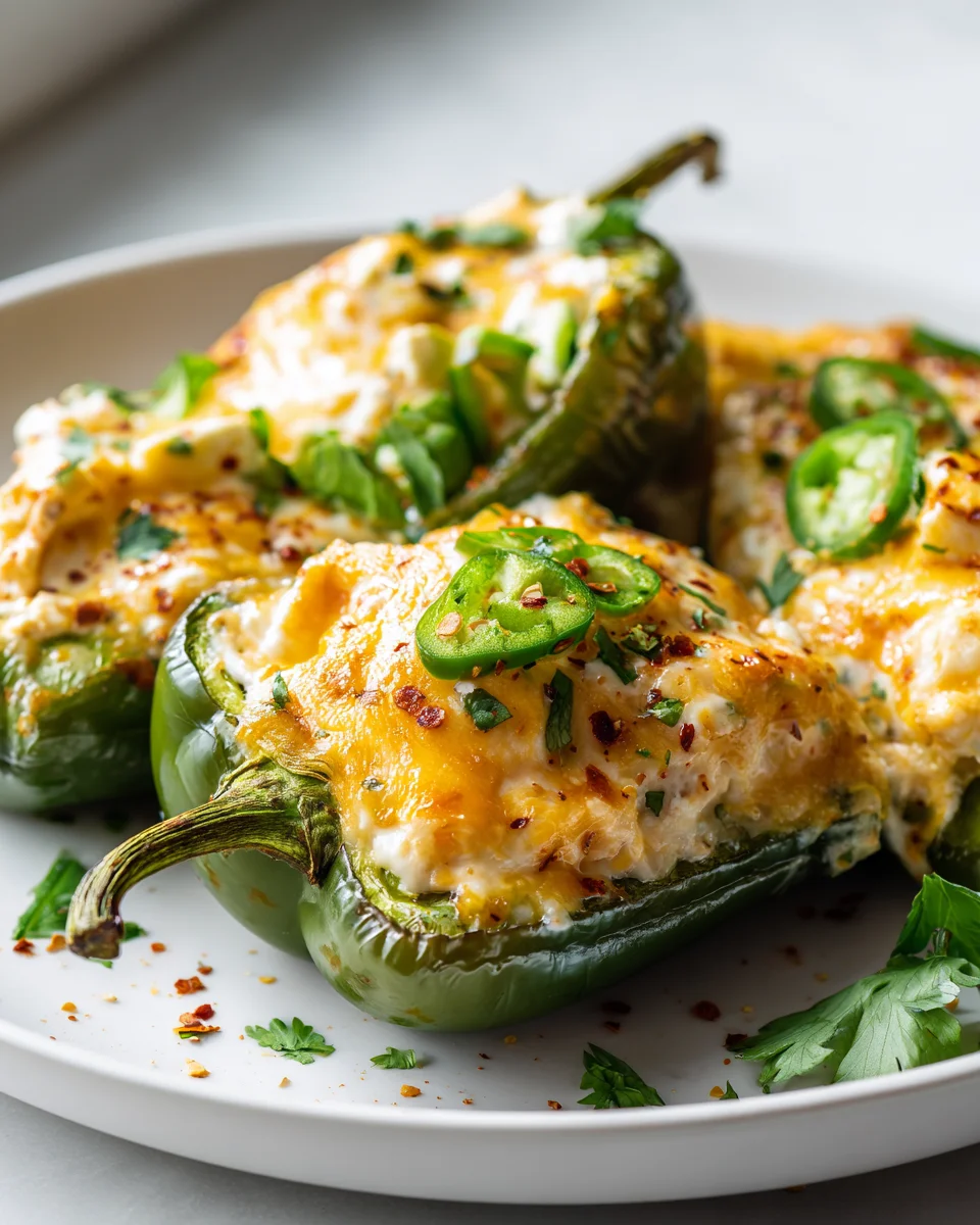 Jalapeño Popper Chicken Enchiladas in gefüllten Paprika