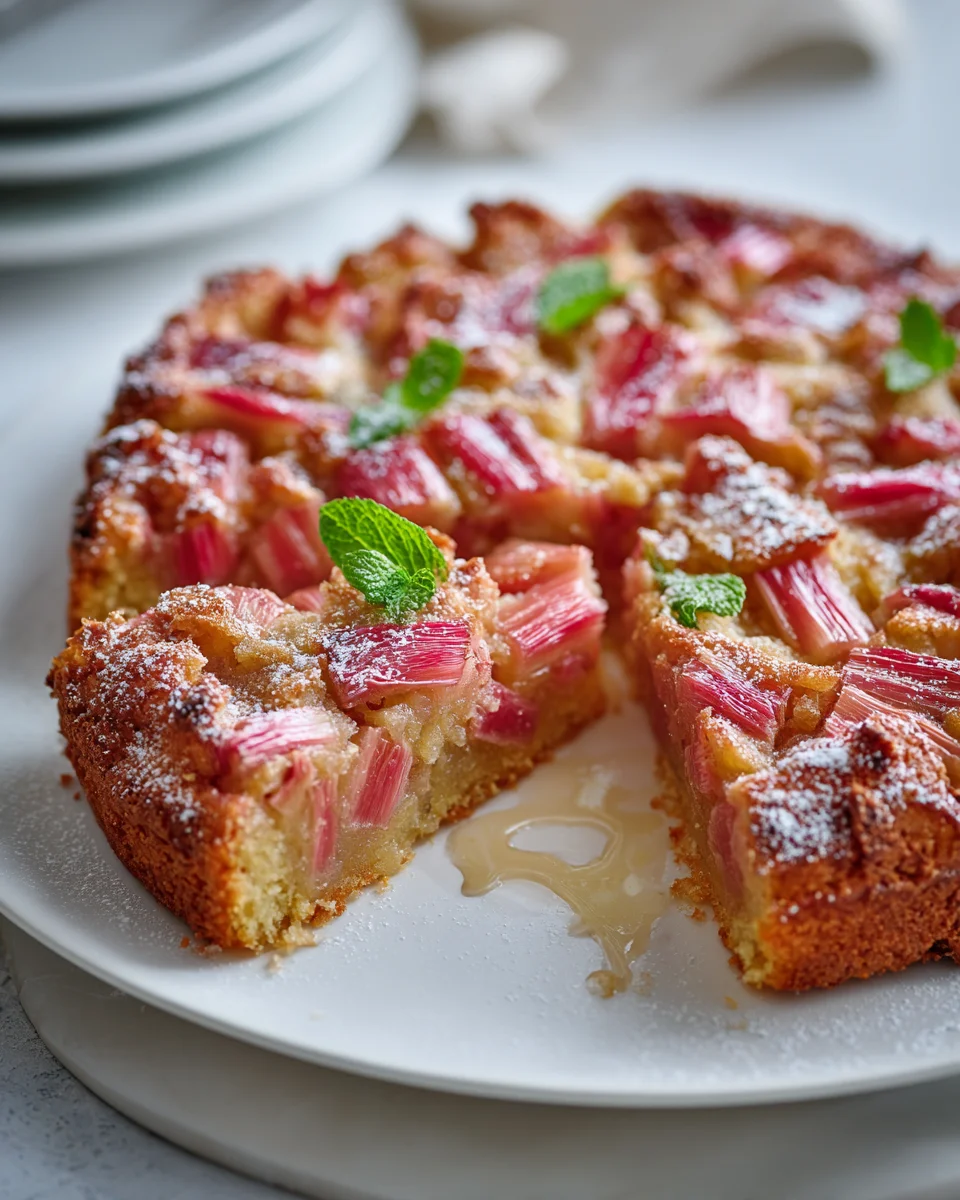 Rustikaler Rhabarber Ofenkuchen mit Mürbeteig – Rezept!