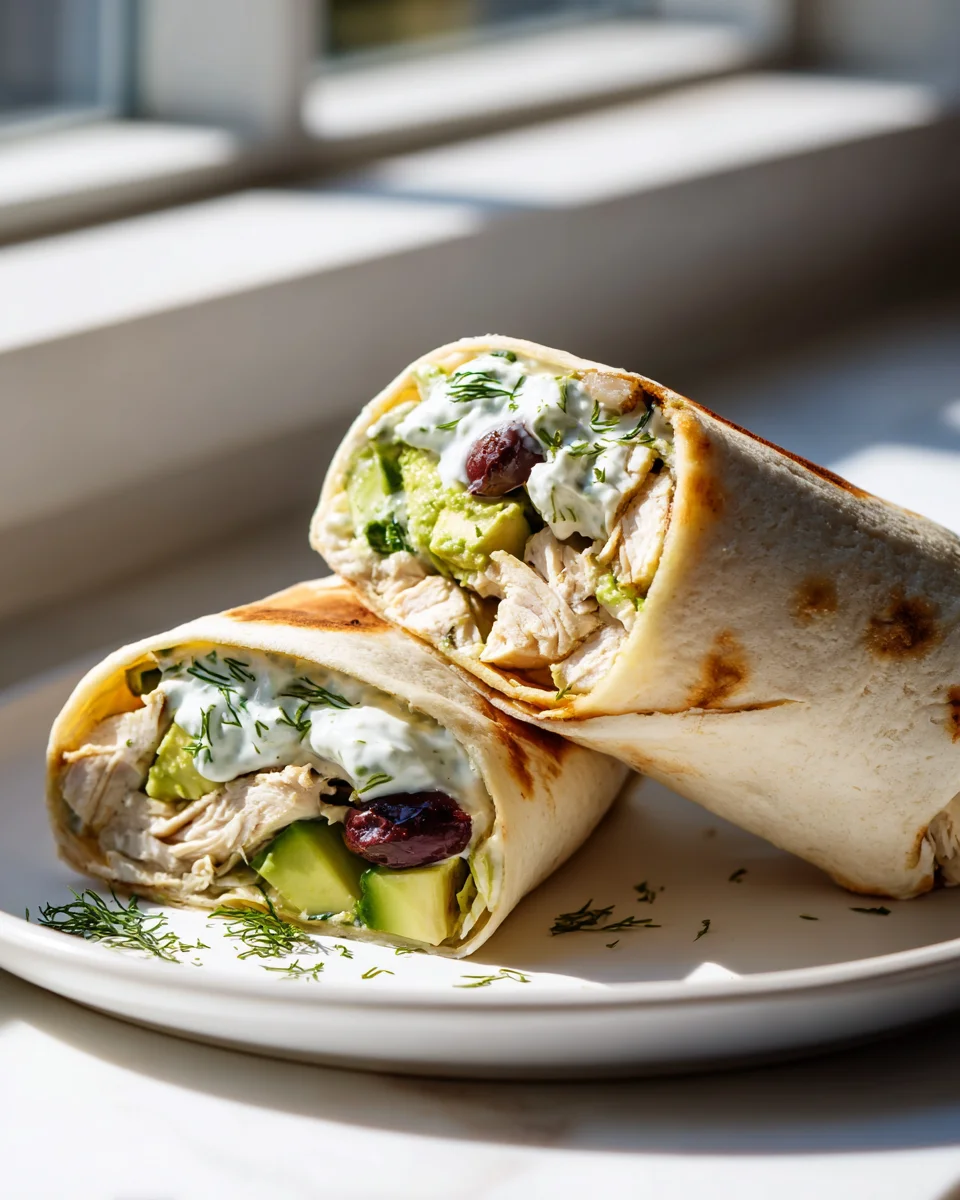 Griechische Kipwraps mit Avocado und Kräuteryoghurt rezept