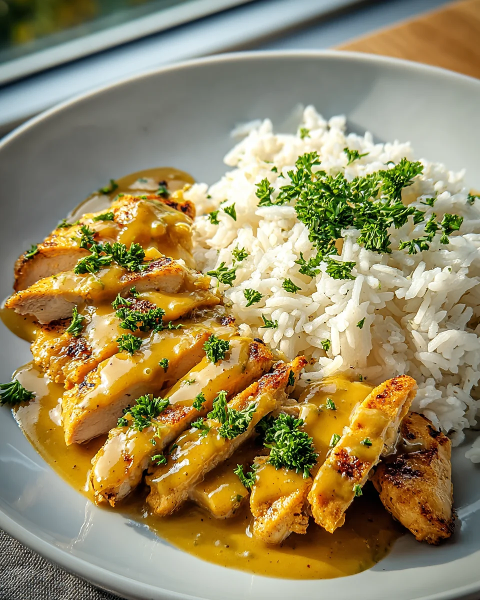 Honig Senf Hähnchen mit Reis – Süßes Rezept für Genießer