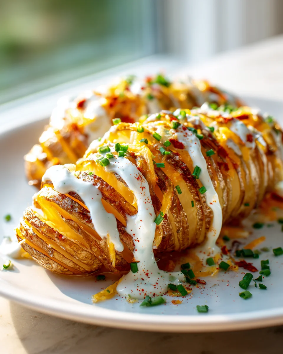 Käse Ranch Hasselback Kartoffeln – Ein cremiges Rezept genießen!