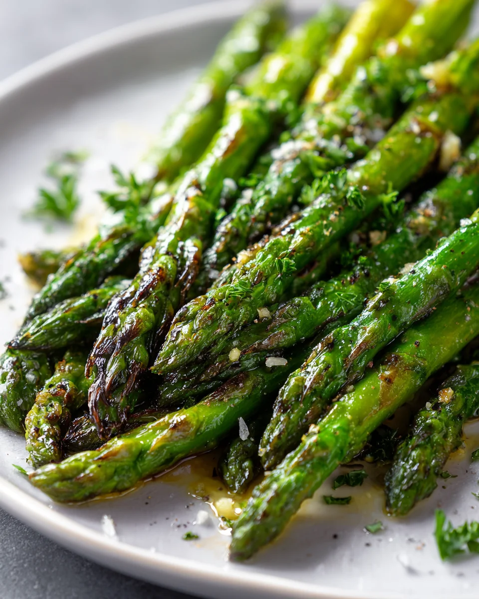 Gegrillter Grüner Spargel mit Knoblauch - Köstliches Rezept!