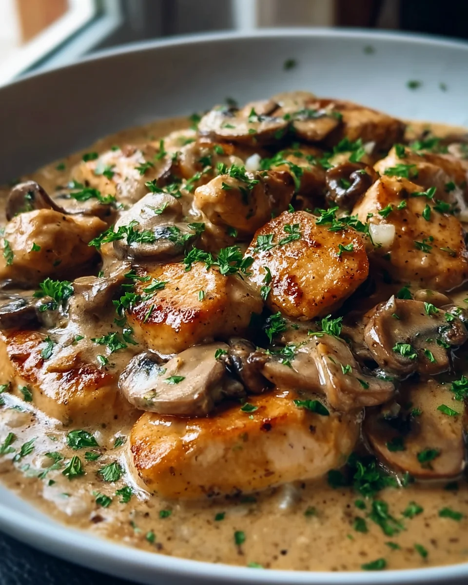 Hähnchen-Pilzpfanne für ein schnelles Abendessen