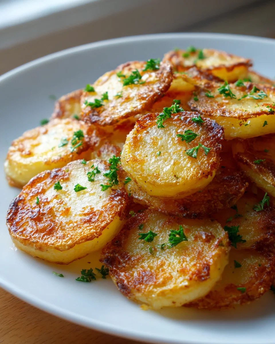 Knusprige Kartoffelscheiben – Einfach im Ofen mit Knoblauch