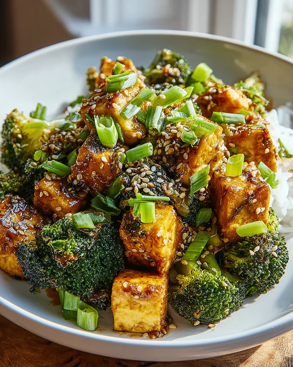 Sesam-Tofu mit Brokkoli