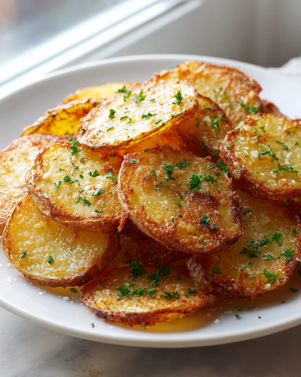 Knusprige Kartoffelscheiben – Einfach im Ofen mit Knoblauch