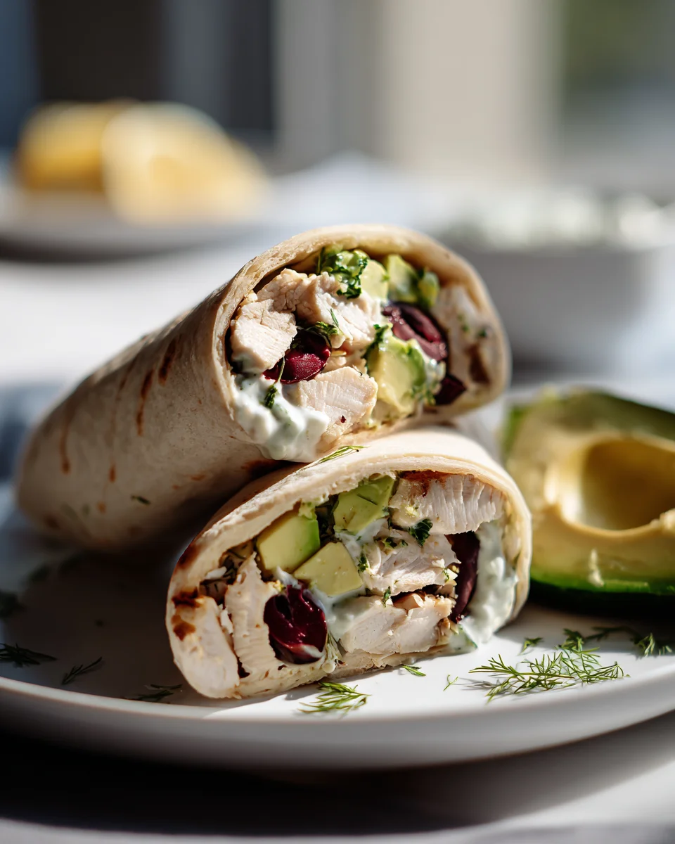 Griechische Kipwraps mit Avocado und Kräuteryoghurt rezept